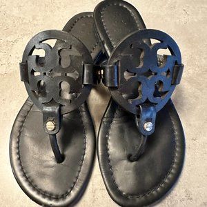 Tory Burch Miller Size 6 Black Women's Sandals